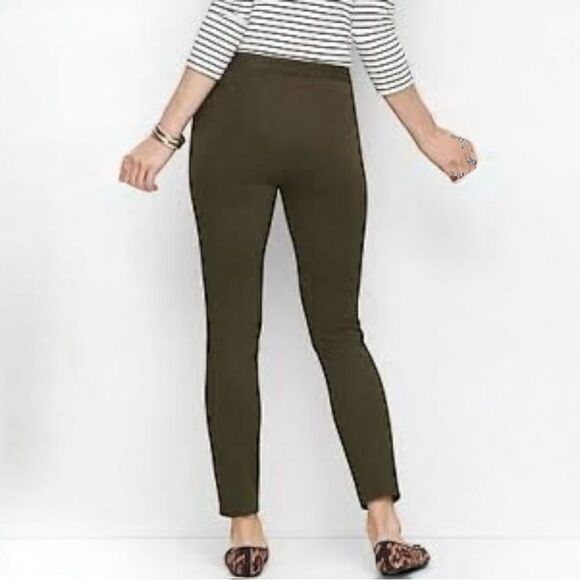 Talbots Skinny Ankle Pants Olive Green Size 6 Petite - Picture 2 of 7
